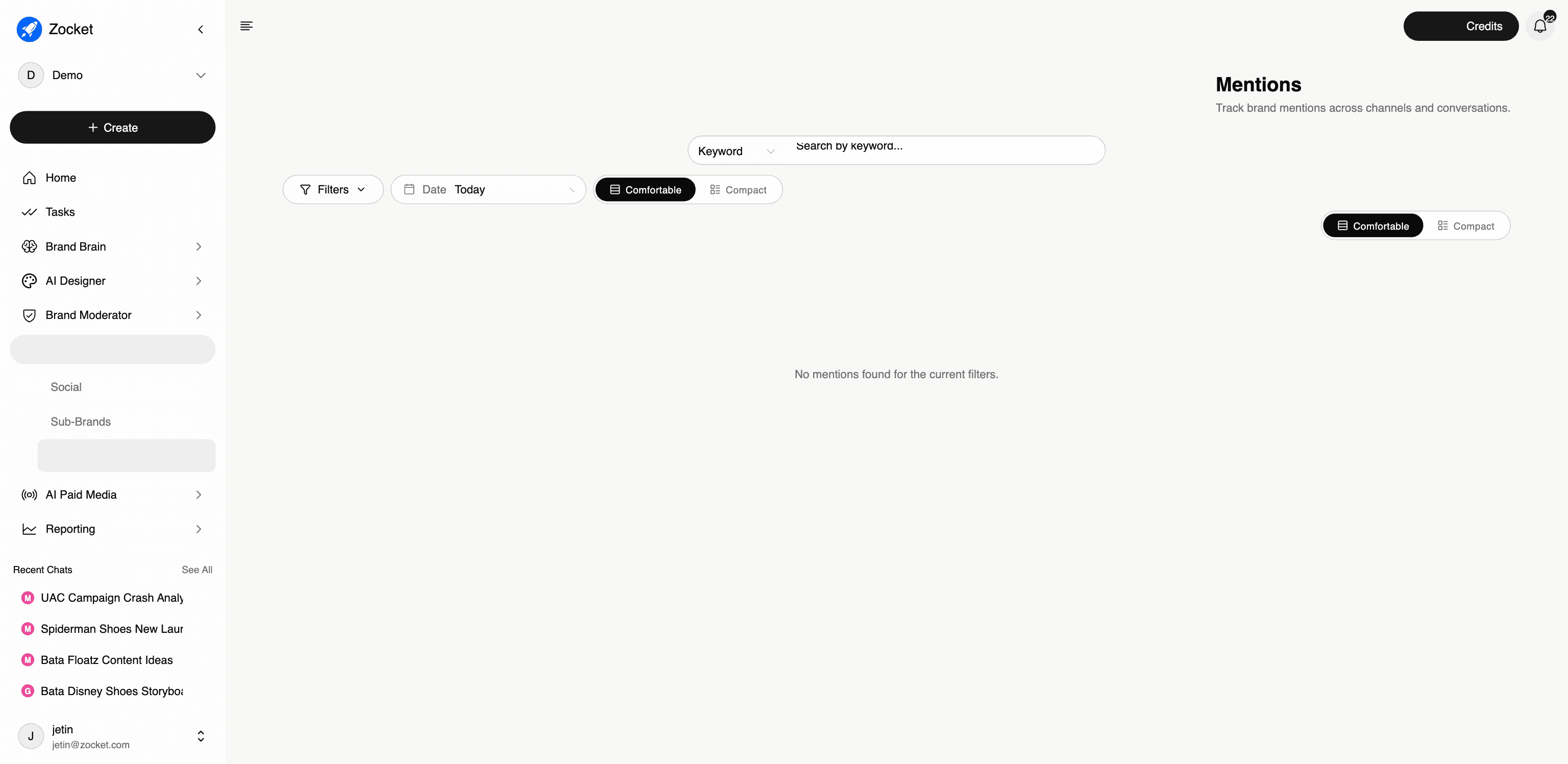 Mentions screenshot