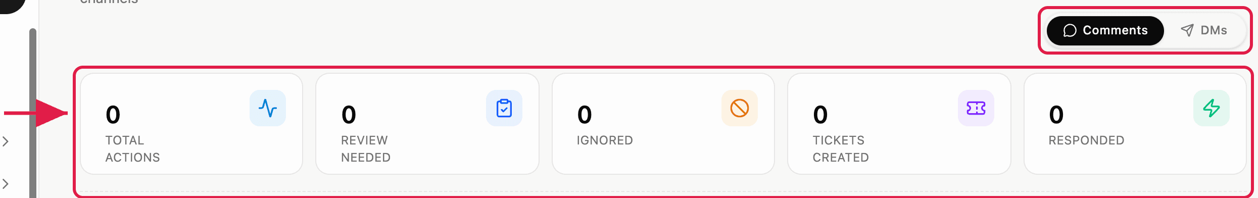 Brand Moderator: Action History: Action stats